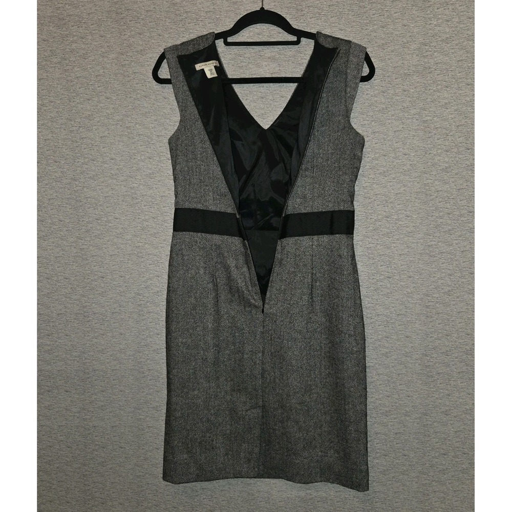Banana Republic Wool Blend Dress Tweed V-Neck Size 4 Petite Comfort Stretch - Picture 8 of 9